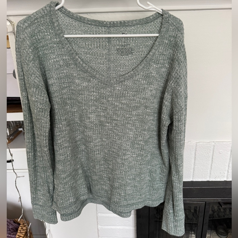Women's Heather Green Sweater